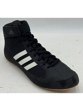 Adidas HVC Men's Wrestling Shoes Size 8 Black White Sneakers AQ3325